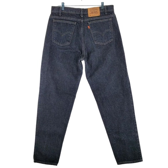 Vtg Levis 550 Blk Jeans Men 36x32 Orange Tab Relaxed Tapered USA 06/95 (35x32.5) - Picture 1 of 16